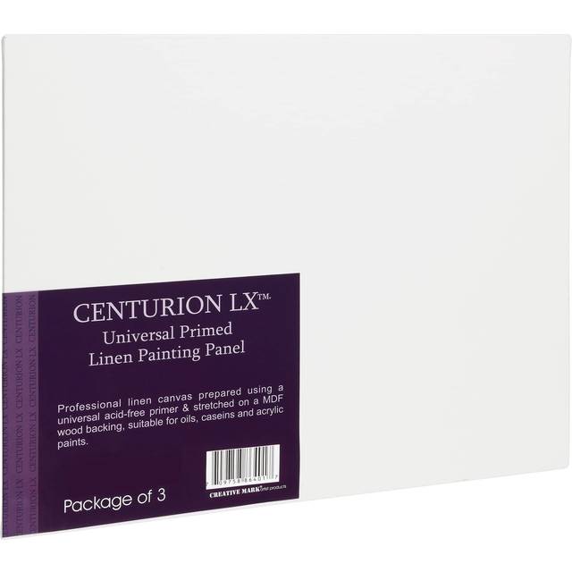 Centurion Universal Acrylic Primed Linen Panels - All-Media Acrylic Primed Linen Panel 3 Pack for Oils  Acrylics  Water-Mixable Oils  & More! - 6x18