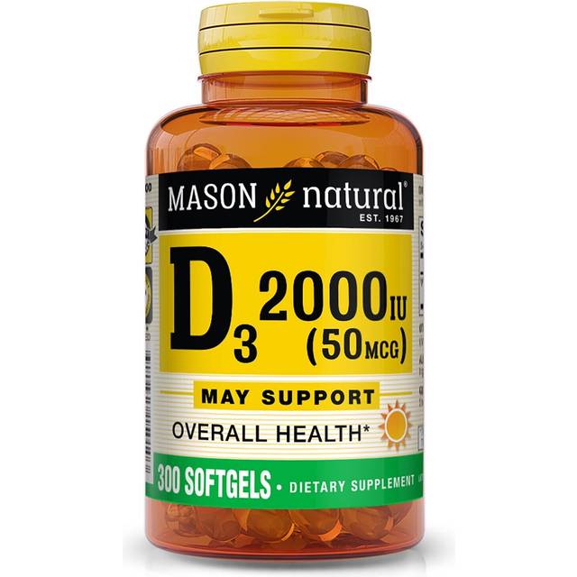 Mason Natural  Vitamin D3  50 mcg (2 000 IU)  300 Softgels