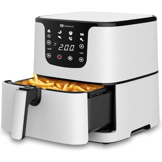 PureMate 5.5L Digital Air Fryer, Low Fat Oil Free - Timer & 7 Preset Modes 1700W