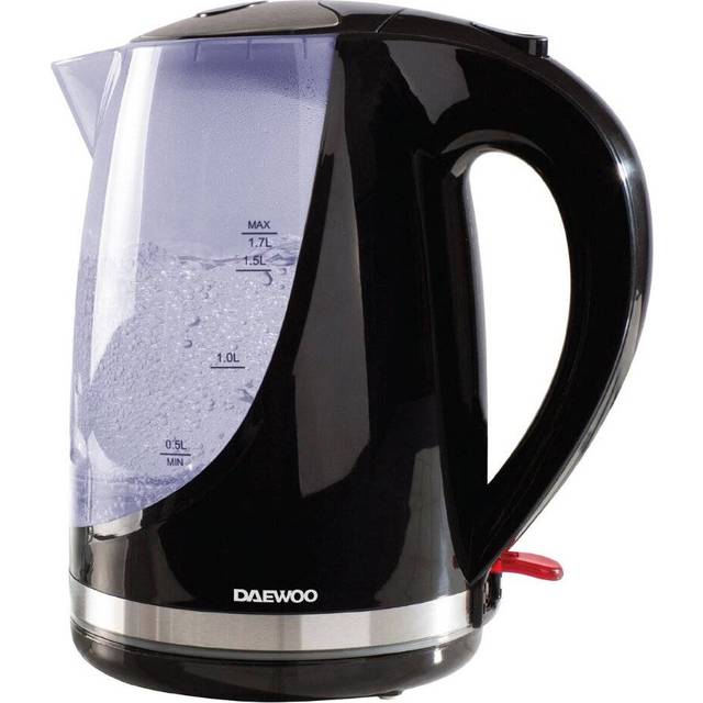 Daewoo Colour Changing 1.7L Jug Kettle 360 Swivel Base 3000 W Black - SDA1666