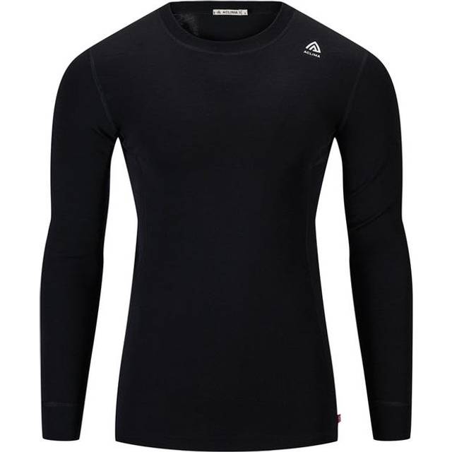 Aclima Womens WarmWool Crew Neck Shirt (Svart (JET BLACK) X-large)