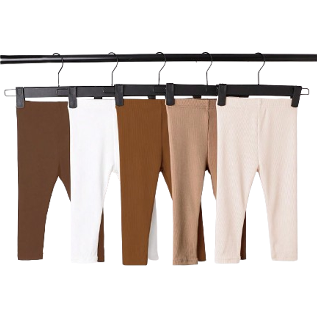 SHEIN Baby Girl 5pcs Solid Thermal Lined Leggings