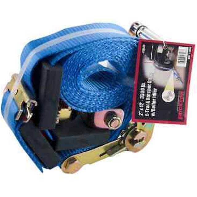 "Erickson 58523 E-Track Ratchet Strap (with Roller Idler, 2"""" Wide x 12' Long, 3300 lb Load Capacity),1 Pack"