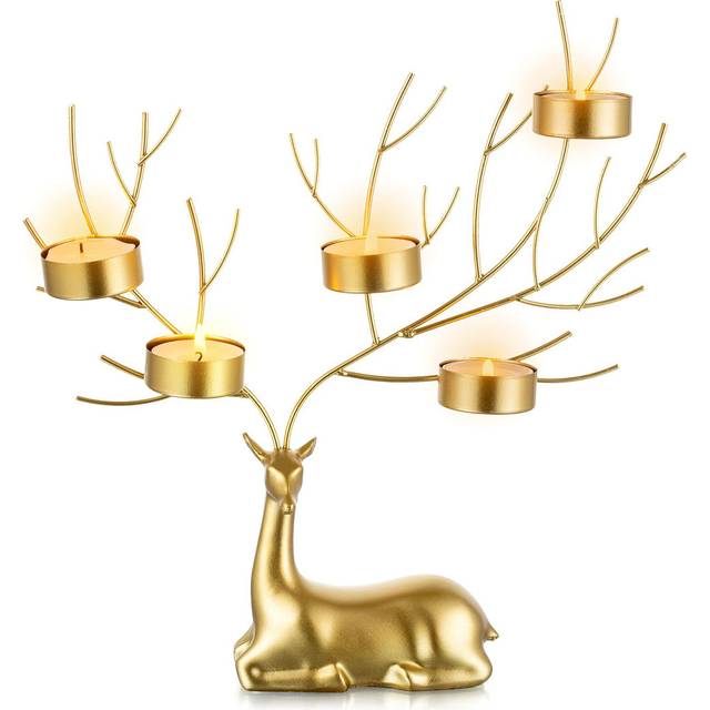Wacousta Metal Tabletop Candlestick - Gold (31cm H X 11cm W X 2cm D)