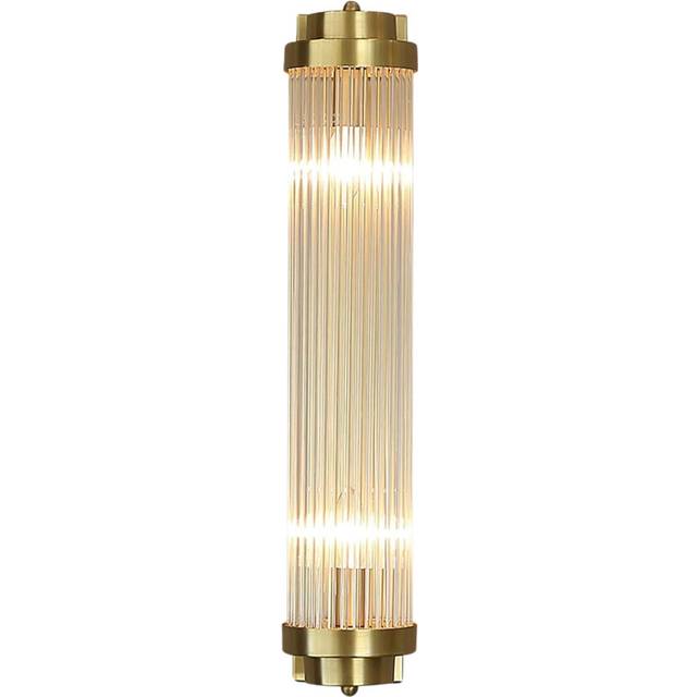 Modern Glass Picture Wall Light Luxury Sconce Glowy Living Room Gold Black Pillar