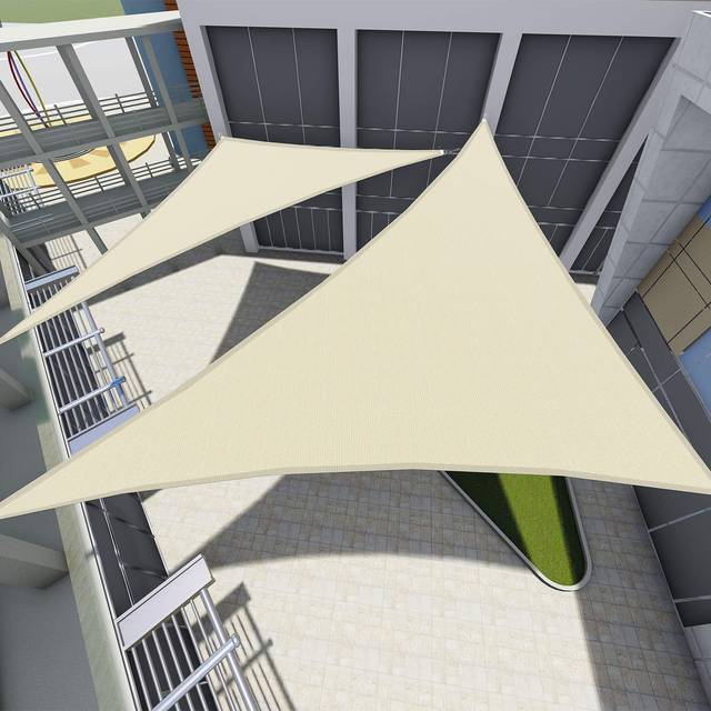 TANG Sunshades Depot Sun Shade Sail Right Triangle Permeable Canopy Cu