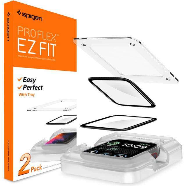 Spigen ProFlex EZ FIT Screen Protector Designed for Apple Watch SE 2/6 / SE / 5/4 (44mm) - 2 Pack