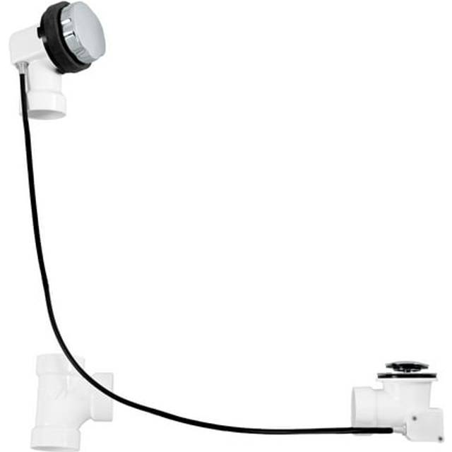 Westbrass Sch. 40 PVC 35 in. Cable Drive Bath Waste  Polished Chrome  D50P35-26
