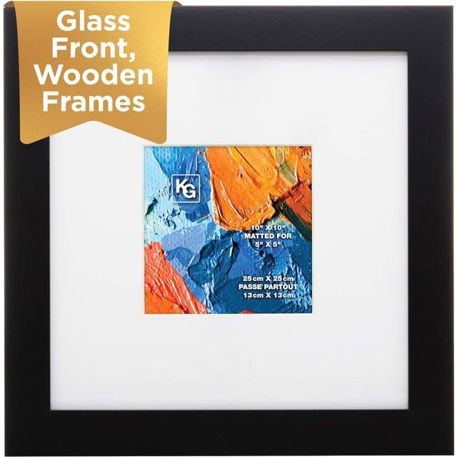 "Kiera Grace Matted Classic Langford Picture Frame  10"""" x 10""""  Black"