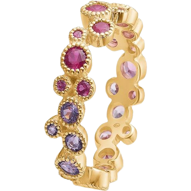 Mads Z Luxury Rainbow pink 14 kt. guld ring