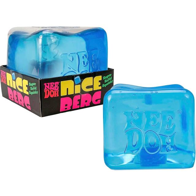 "Schylling NeeDoh Niceberg - Sensory Squeeze Toy - Super Solid Squish - 3"""" Cube - Color May Vary (Pack of 1)"