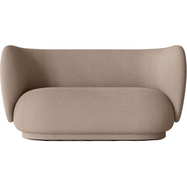 Ferm Living - Rico 2-seater Sofa - Soffa för 2 personer - Bouclé - Sand - W148 x D84 x H76.5 cm