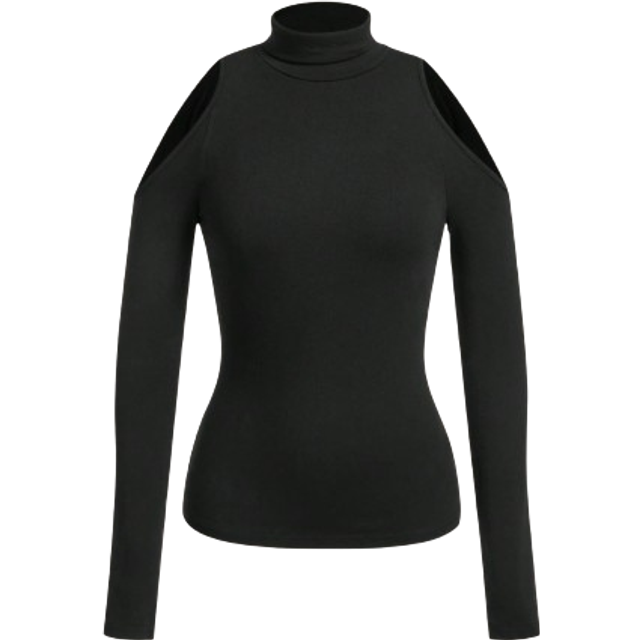 SHEIN Holiday Sparkly Elegant Black Christmas Tshirt Women Camiseta Manga Larga  Turtleneck Pile Neck Sequins Off The Shoulder Long Sleeves Christmas Women