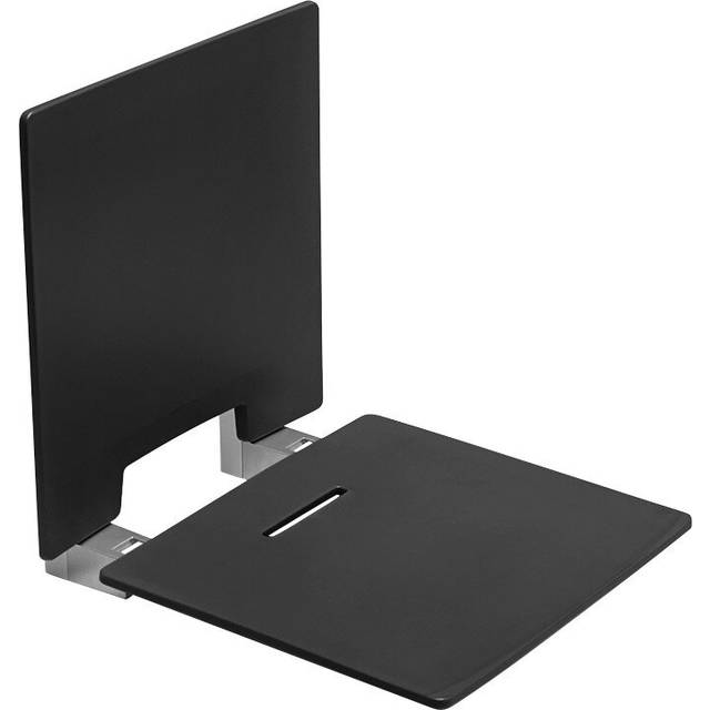 Valya 37.2cm Metal Shower Bench - Black (40.7cm H X 37.2cm W X 41.4cm D)