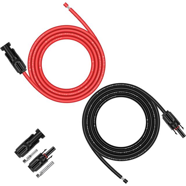 6mmÂ² / 10AWG Solar Panel Extension Cable with Female and Male Solar Panel Connector 3M/10 Feet Waterproof Solar Panel