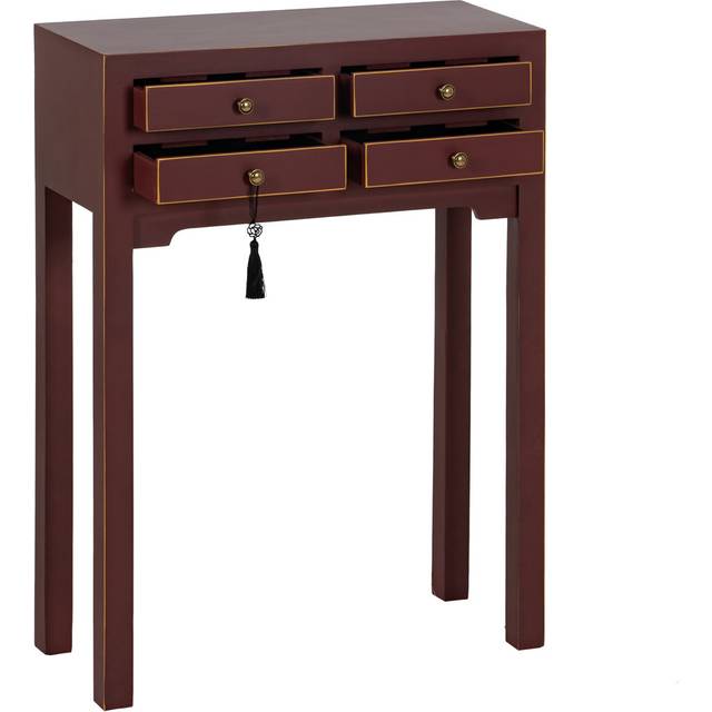 Oriental Console Table - Natural Wood (85 H x 63 W x 26 D cm)