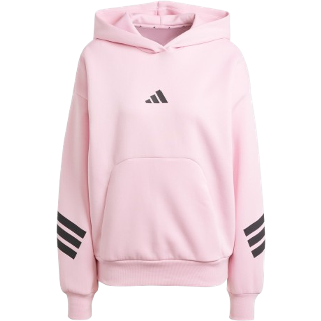 adidas Performance – Future Icons – Mellangråmelerad huvtröja med 3 ränder-Grå/a