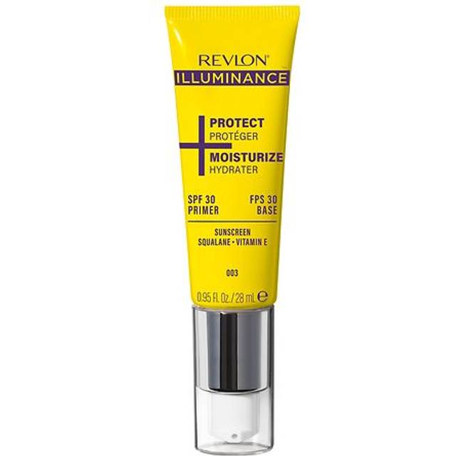 Revlon Illuminance Moisturizing Primer with SPF 30  Face Makeup Primer with Sunscreen  Squalane & Vitamin E  No White Cast  Transparent Finish  003  0