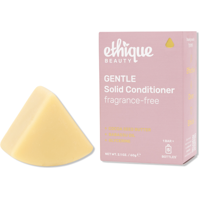Ethique Gentle Unscented Conditioner Bar with Cocoa Butter - Plastic-Free  Cruelty-Free  Vegan  2.12 oz - Formerly In the Buff