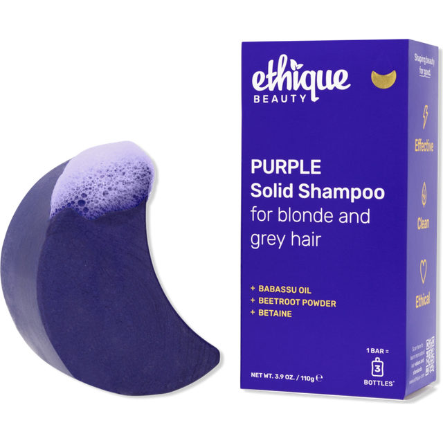 Ethique Purple Shampoo Bar for toning brassy hair - Plastic-Free  Cruelty-Free  Vegan  3.88 oz - Formerly Tone It Down