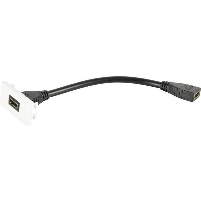 Keystone Wall Plate Module Outlet Faceplate HDMI Socket to Female Tail 25 x 50mm