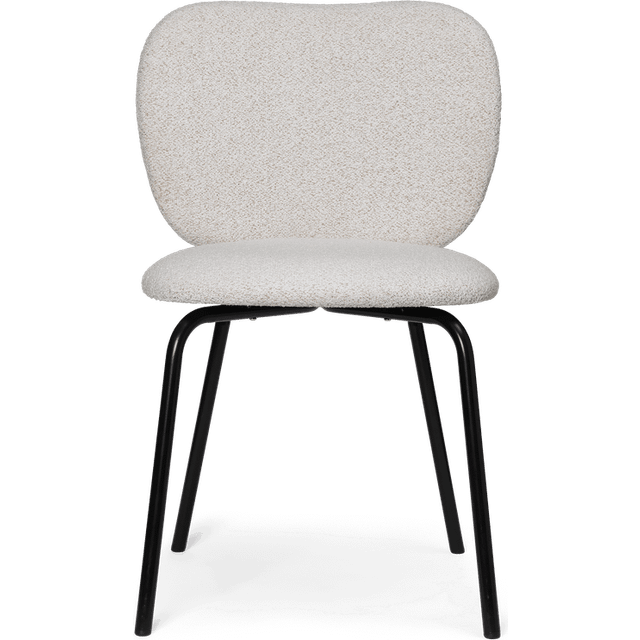 Ferm Living - Rico chair - Matstol - Soft Bouclé - Off-white/Sand - W: 53 x H: 80 x D: 50 cm