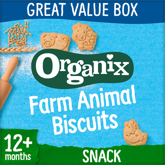 Organix Farm Animal Organic Toddler Snack Biscuits 100g