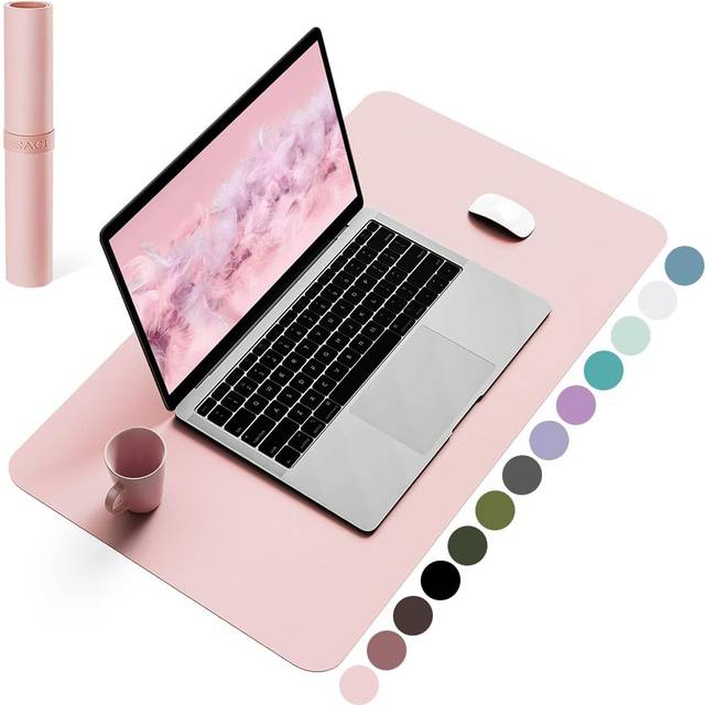 Non-Slip Desk Pad, Waterproof PVC Leather Desk Table Protector, Ultra Thin Large Mouse Pad, Easy Clean Laptop Desk Writing Mat for Office