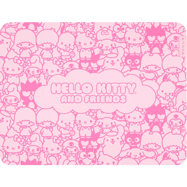 Razer Gigantus V2 Cloth Gaming Mouse Pad (Medium): Textured MicroWeave Cloth Surface - Thick  High-Density Rubber Foam - Non Slip Base - Hello Kitty &
