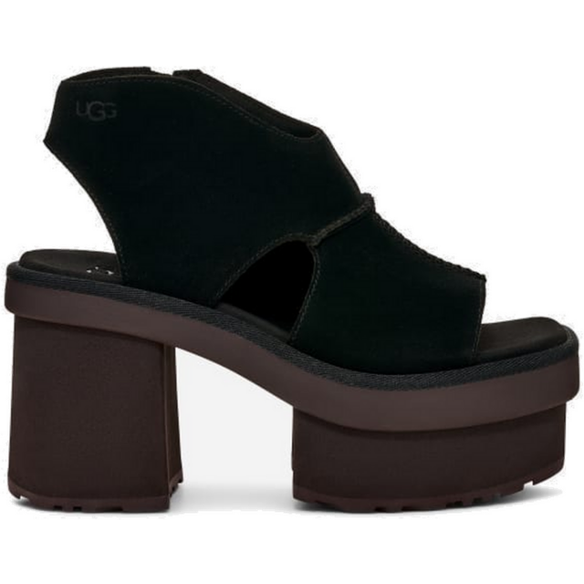 UGG® New Heights Platform Sandal for Women in Black, Size 9, Suede/Polyester