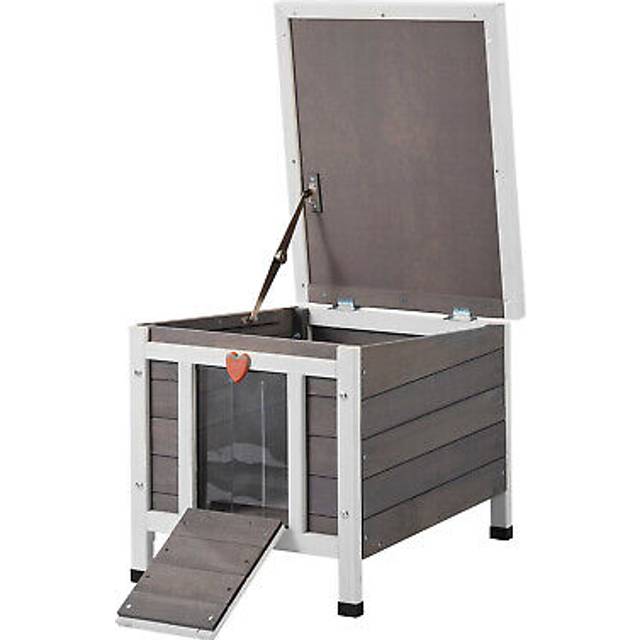 VEVOR Outdoor Cat House Wooden Feral Cat Shelter with Roof & PVC Door Flaps