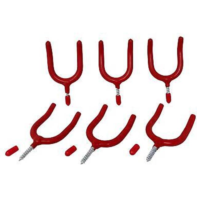 Tetra-Teknica Hardware Screw-in U-Shape Garage Storage Wall Mounted Utility Hooks  6 per Pack