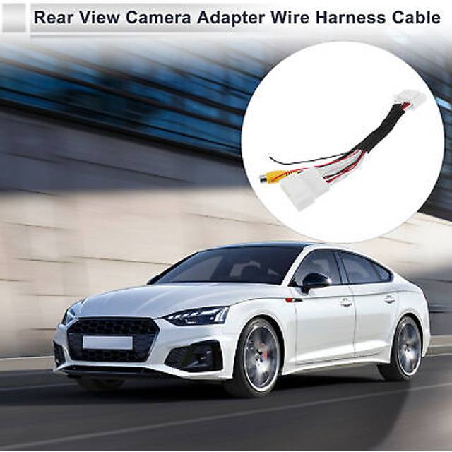 Rear view camera adapter wire harness for mazda 3 hatchback (bm) 2014-2017 rca