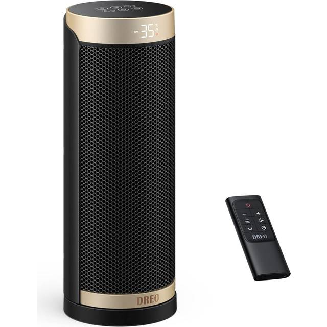 DREO Solaris Slim H3 Portable Fan Heater - Gold, Gold,Black