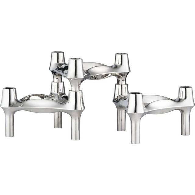 STOFF STOFF Nagel BMF candle holder 3-pack Chrome