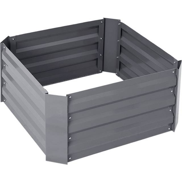 Anil Raised Planter Box: Stop Soil Compaction & Easy Setup - Gray (30cm H X 100cm W X 100cm D)
