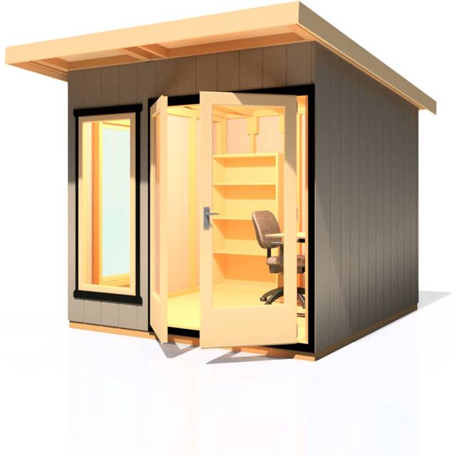 Cali 8 x 8 Feet Pent 1 Garden Office - OSB/MDF - L334 x W275.4 x H246.1 cm