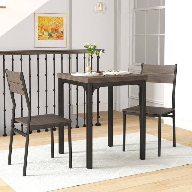 Taige 2 - Person Dining Set - Grey (2)