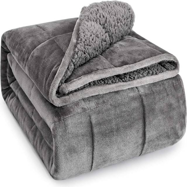 Rownan Weighted Throw Blanket - Grey (200cm W X 150cm L)