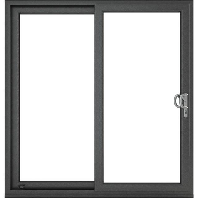 Upvc Sliding Patio Door - Grey (209cm H x 179cm W x 7cm D)