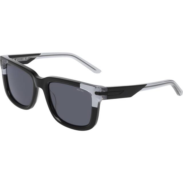 Nike Man NIKE CRESCENT FALL IH0898X 010 Sunglasses Acetate Black Grey Squared Normal