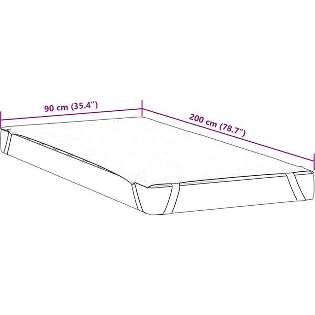 vidaXL Madrasskydd vit 90x200 cm vattentät