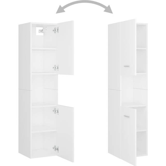 vidaXL Bathroom Furniture Set White Engineered Wood