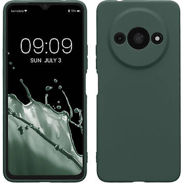 kwmobile fodral kompatibelt med Xiaomi Redmi A3 fodral – skyddande smalt TPU-telefonskydd – mjuk matt finish – kokosvirvel