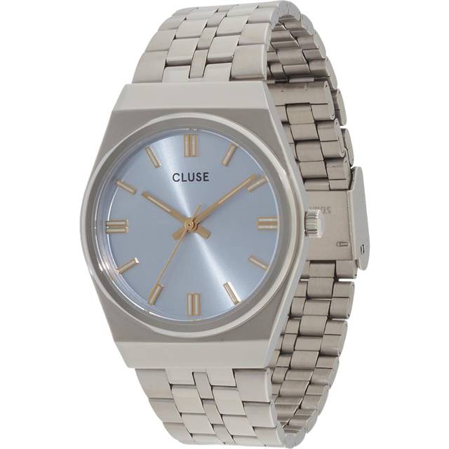 CLUSE Silver Retro 70 Light Blue Watch - Silver