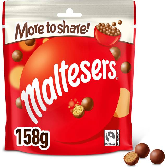 Maltesers Milk Chocolate & Honeycomb Sharing Pouch Bag, 158g
