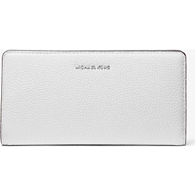 MK Bryant Large Pebbled Leather Snap-Front Wallet - White - Michael Kors - ONE SIZE
