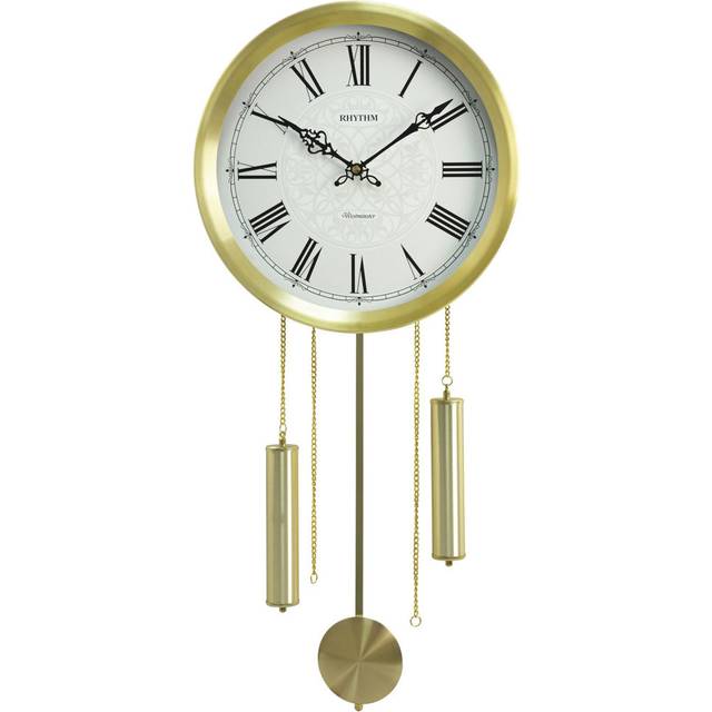 Kidwell Metal Wall Clock - Gold (30.5cm W X 100cm H X 3.93cm D)