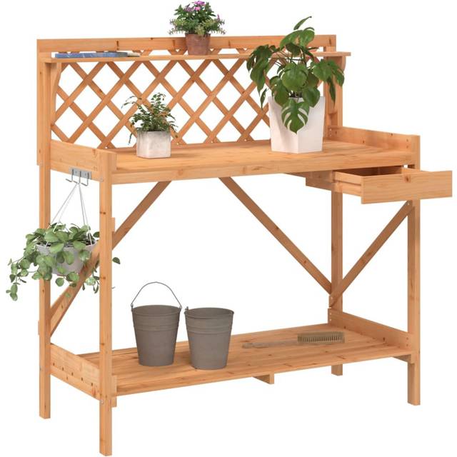 Felan Potting Bench - Brown (117cm H X 110cm W X 50cm D)