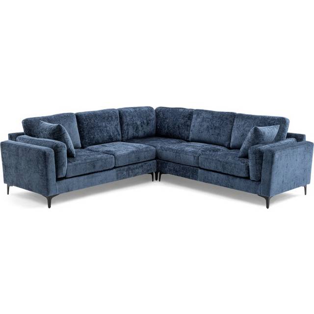 Aadhith Upholstered Corner Sectional - Blue Chenille (84cm H X 242cm W X 86cm D)